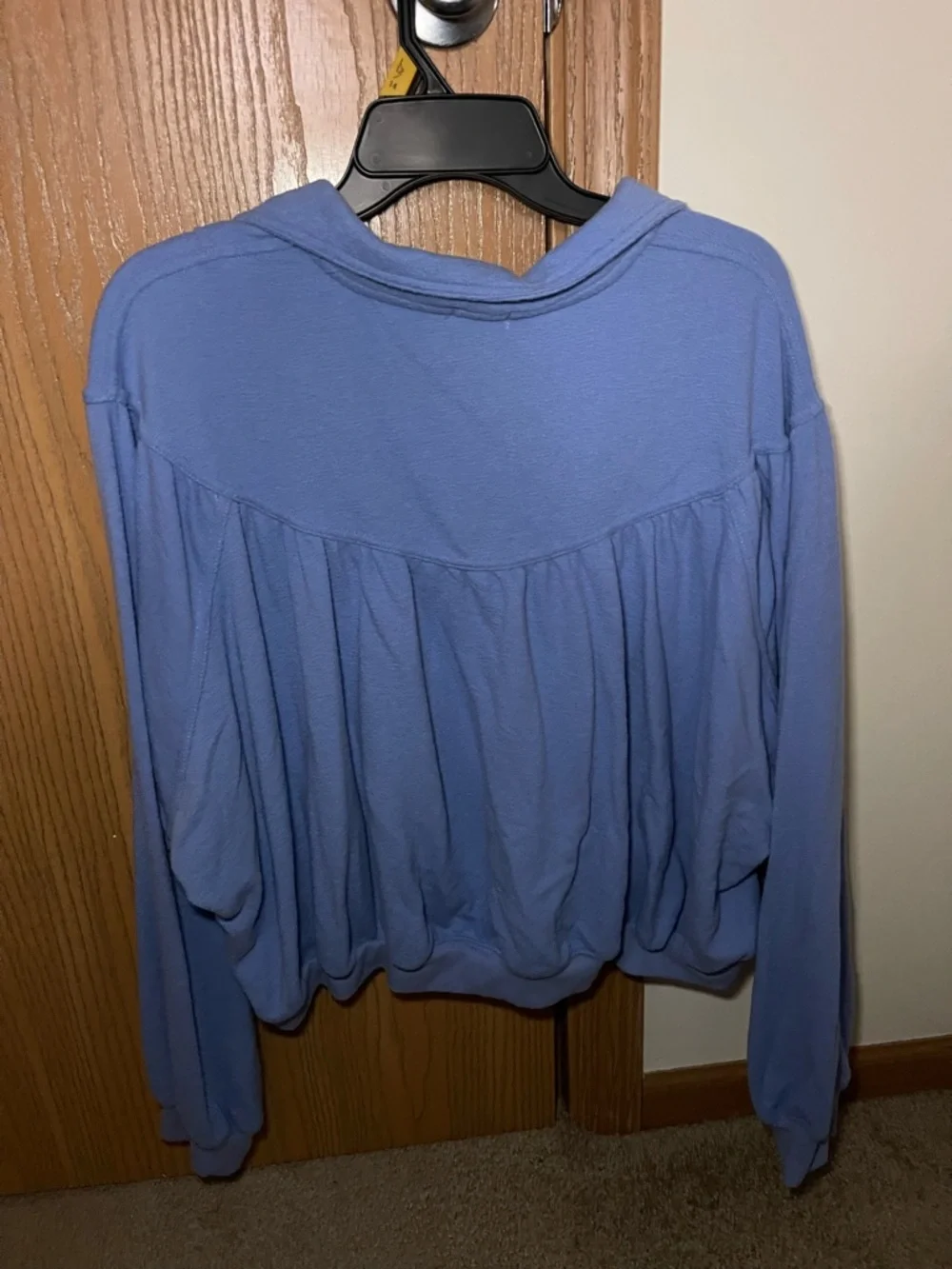 Aerie Blue Lightweight Pullover Hoodie - Picture 3 of 3